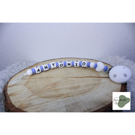 Nuggikette Eisblau/Weiss
